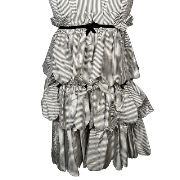 Marc By Marc Jacobs Womens Silk Striped Print Tiered Dress (2) - Picture 4 of 11